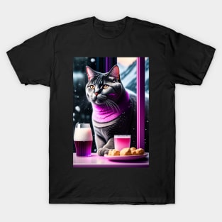 British Shorthair enjoys a hot beverage T-Shirt